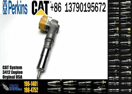 Common Rail Injector 196-1401 191-3005 198-4752 198-6877 20R-4147 Engine Parts Fuel Injectors for 3412 Engine