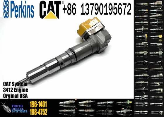 Common Rail Injector 196-1401 191-3005 198-4752 198-6877 20R-4147 Engine Parts Fuel Injectors for 3412 Engine