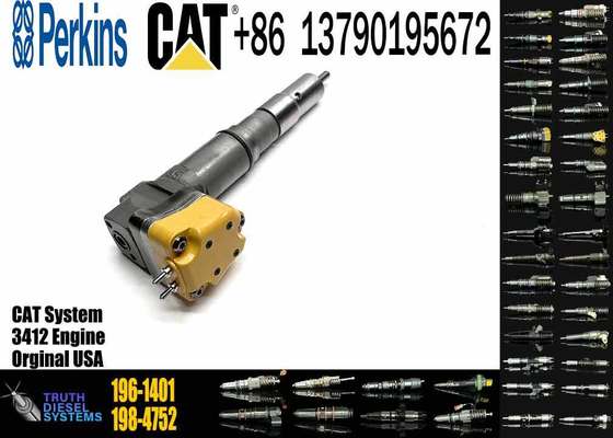 Common Rail Injector 196-1401 191-3005 198-4752 198-6877 20R-4147 Engine Parts Fuel Injectors for 3412 Engine
