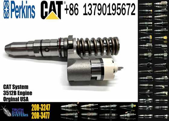 Excavator Parts 392-0225 Fuel Injector 3920225 20R-3247 20R3247 for CAT 3508B 3512B 3516B 3512C 3516C
