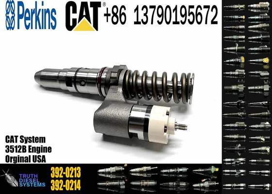 For Caterpillar Machinery Parts Fuel Injector 392-0213 443-9454 Diesel for Cat Engine 3508B 3512B 3516B