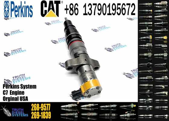 Diesel Engine Fuel Injector 268-9577 for Excavator C7 for 324d 325d 326d 329d Models Construction Machinery Parts